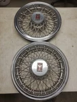 Pair 1990-1993 Oldsmobile 14" Wire Spoke Wheel Covers Hubcaps (mw) (O25). Fixed Price $45.00.