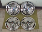 Polished Ford Hipo Spinner 427 Hub Caps 15" Set Wheel Covers 1963 1964. Fixed Price $2199.95.