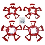 12-19 Fiat 500 Inserts 82212496 16" Wheels Set Of Red Nto Oem Factory. Fixed Price $110.00.