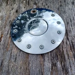 Platinum Custom Wheel Center Cap, Chrome, Part # 61002285F-1 01 Blown Bolt Hole. Fixed Price $17.95.