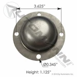 Stamped Steel Hub Cap For Grease 3.625'' (2 Pieces) W/ Gaskets 180.10640. Fixed Price $10.75.