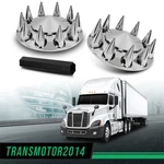 33MM Front Hub Wheel Nut Covers Spiked Silver Fit For Semi Truck. Fixed Price $66.16.