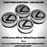 2006-2020 Lexus Silver Center Caps 62MM Hub 2.5" Fits: All Models. Fixed Price $19.99.