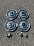 1978 1990 Lincoln Town Car Wire Spoke 15 Inch Hubcaps With Locks And Key. Fixed Price $400.00.