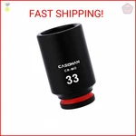 Casoman 1/2" Drive X 33MM Deep Impact Socket, 6-POINT, Metric, Cr-mo. Fixed Price $16.90.