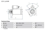 Bosch Starter For Chevrolet Citroen Ds Fiat Lancia Mitsubishi 86-21 0986018310. Fixed Price $155.02.
