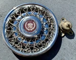 Single 1988-1992 Cadillac 15" Wire Spoke Hubcap Wheel Cover Fleetwood Brougham. Fixed Price $88.00.