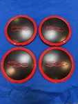 2012 17 Fiat 500 68078419AC 68078421AC Red Wheel Center Caps 1/4 Set Of New. Fixed Price $65.00.