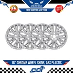 New 18" Chrome Wheel Skins, Abs Plastic Set Of For 2018-2024 Toyota Camry. Fixed Price $97.34.