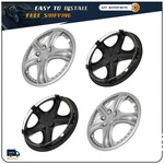 4X Inch Wheel Cover Hub Caps Universal Silver Fits R14 Tire & Steel Rim. Fixed Price $32.09.