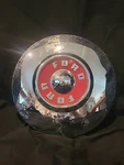 1949-1956 Ford Dog Dish 10 1/2" Wheel Cover Caps Red On Chrome. Fixed Price $38.00.