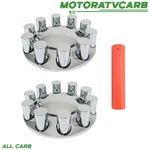 All-carb Front Axle Wheel Cover Chrome Hub Cap 33MM Flat Head Lug Nuts Truck. Fixed Price $45.92.