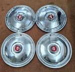 1955 1956 Ford Thunderbird Fairlane Full Wheel Covers Set Of 4 Hub Caps. Fixed Price $275.00.