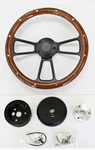 1969-1993 Buick Skylark Gs Riviera Steering Wheel Mahogany Wood On Black Spokes. Fixed Price $230.93.