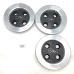 Ford 1988-91 Escort & Tempo Wheel Center Cap Silver Black E8EC-1A097-CA (3 Pack). Fixed Price $36.31.