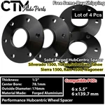 4X 1/2" Thick 6X5.5" (6X139.7) Hubcentric Wheel Spacer Silverado Suburban Tahoe. Fixed Price $86.01.