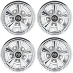 Universal Fit Rally Chrome Wheel Covers Hub Caps Set Of 4 Golf Cart 10". Fixed Price $90.95.
