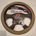 Auto Edge Car Steering Wheel Cover Beige Universal Fit 14.5" - 15.5". Fixed Price $10.00.