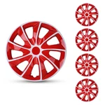 (4 PACK)14 Inch White&red Wheel Rim Cover Hubcaps Snap On Car Truck Fit R14 Tire. Fixed Price $37.39.