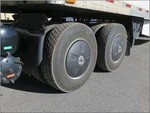 Flow Below Wheel Cover Set, 4 Black 22.5 Adjustable Aerodynamic Hubcaps. Fixed Price $182.00.