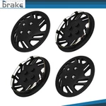 Set Of 4 Black 13" Wheel Covers Snap On Full Hub Caps Fit R13 Tire & Steel Rim. Fixed Price $26.35.