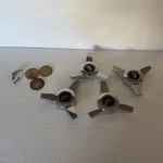Vintage Dayton 6185A Wire Wheels 3-BAR Complete Set Of 4 2.5 Center. Fixed Price $850.00.