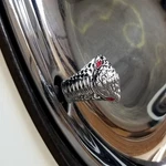 Chrome Cobra W/ Red Eyes 4 Piece Wheel Tire Valve Stem Caps Cover Kit Set Mustan. Fixed Price $19.95.