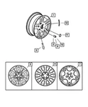Genuine Mopar Aluminum Wheel 4721235AA. Fixed Price $727.35.