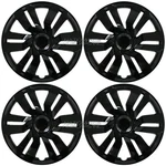 4 For Honda Fit 09-20 Black 15" Snap Hub Caps Full Covers Steel Wheels. Fixed Price $74.99.