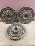 3 14" Oldsmobile Wire Spoke Hubcaps 70S 80S Oem Original (mw) (O24). Fixed Price $80.50.