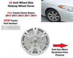 Oem 2004-2008 Toyota Camry Solara 16" Hubcap Wheel Cover Silver 42621-AA120. Fixed Price $25.00.