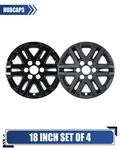 18" Hub Caps Fits Toyota Tundra Sequoia SR5 2022-2026 4 Black Wheel Skins Covers. Fixed Price $88.99.