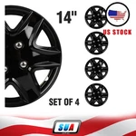Set Of Fits All Makes Models 14 Inch Trim Black Pp Hub Caps Wheel Covers Kit. Fixed Price $32.16.