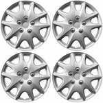 Universal Abs Set Of Wheel Hub Cap Covers 1009 Silver 14 Inch. Fixed Price $50.97.