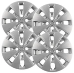 Set Of (4) 15" Silver Hubcaps For Toyota Yaris 2006-2012, 8 Spoke, Heavy Duty. Fixed Price $89.00.