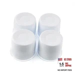 Stainless Steel Push Through Center Caps 4.25" Hole, 3.66" Height White. Fixed Price $71.05.