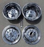 Ford F450 F550 19.5" 2005-2026 10 Lug Pacific Dualies Dually Wheel Simulators. Fixed Price $329.00.