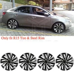 Set Of 4 Kia Forte 15" Wheel Covers Full Rim Snap On Hub Caps Replacement. Fixed Price $61.99.