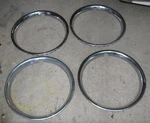 Sunbeam Alpine Iv Wheel Trim Beauty Rings Set Of 4 Used Orig. Fixed Price $195.00.