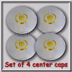 Set 4 Chrome Gold 1997-1998 Cadillac Eldorado Wheel Center Replica Hubcaps. Fixed Price $180.00.