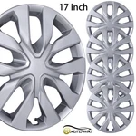 Silver Lacquer 17" Hub Caps Snap On For 2014-2020 Nissan Rogue Wheel Covers. Fixed Price $57.66.