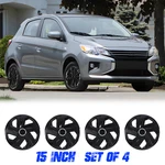 Gloss Black 15" Hubcaps Universal Wheel Covers Set Of 4 Snap On For Steel. Fixed Price $45.99.
