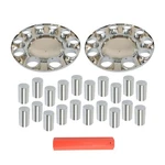 Plastic Abs 33MM Lug Nuts Chrome Front Axle Cover Hub Cap Thread-on Semi Truck. Fixed Price $46.01.