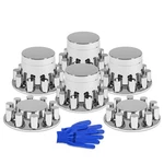 Axle Cover Chrome Abs 33MM Thread Lug Nut 2 Front 4 Rear Hqalty Flat Combo. Fixed Price $259.99.