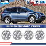 17" Silver Wheel Covers Snap On Full Caps For 2013-2018 Toyota RAV4. Fixed Price $51.99.