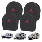 Rv Tire Covers 4 Pack, Tough Fit Diameter 26"-29" Black Packs. Fixed Price $60.24.