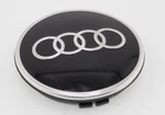 New Audi Black Ring Polished Oem Center Cap 61MM Set QTY4. Fixed Price $44.98.