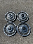 Factory 1976 1990 Lincoln Town Car Wire Spoke 15 Inch Hubcaps Wheel Covers. Fixed Price $198.00.