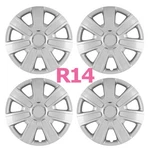 Inch Wheel Cover Rim Snap On Full Hub Caps Fit R14 Tire & Steel Set Of. Fixed Price $38.99.