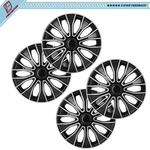 4X Wheel Kit 15" Hub Caps Rim Black & Silver Covers Fits All Makes Models. Fixed Price $45.34.